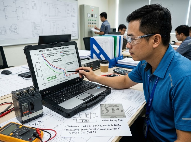 Cách chọn MCCB cho động cơ